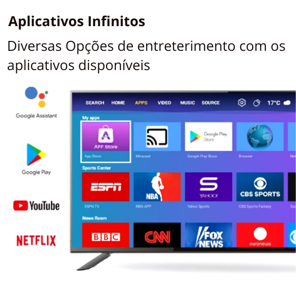 Smart TV 45 polegadas 4k ultra UHD tv