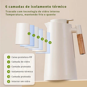 Garrafa Térmica Nórdica com Termômetro Digital 1L
