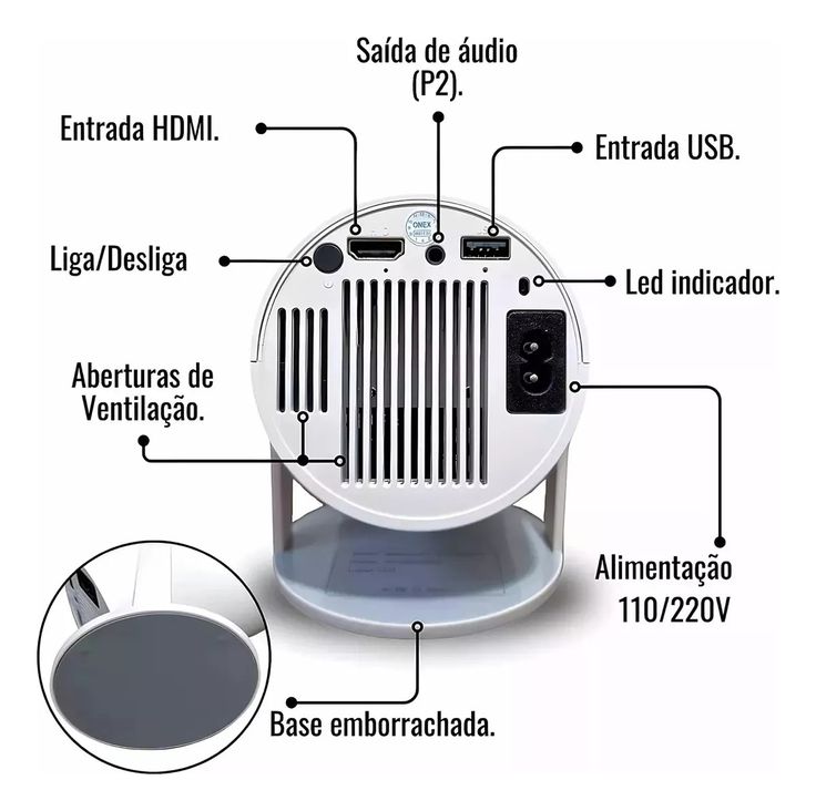 Projetor Portátil MagCubic HY300 PRO 4K