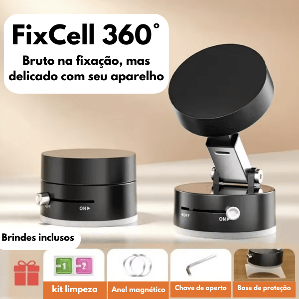 FixCell 360°- Suporte para celular magnético de alta fixação