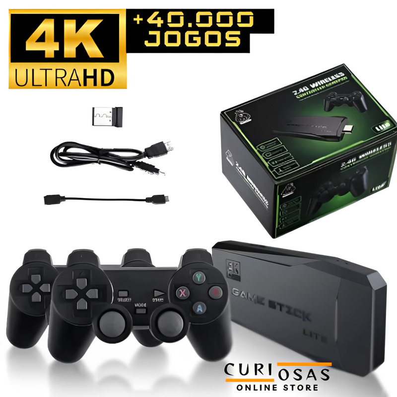 Super Retrô Game℗ 4K HD 40.000 Jogos + (2 Controles de Brinde)